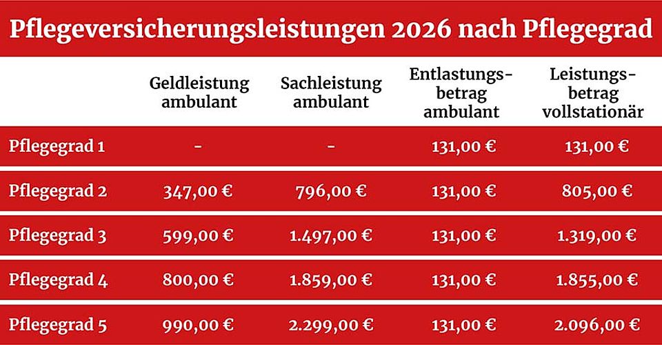 Pflegeversicherungsleistungen Ambulante Pflege Pflegeversicherungsleistungen Ambulante Pflege