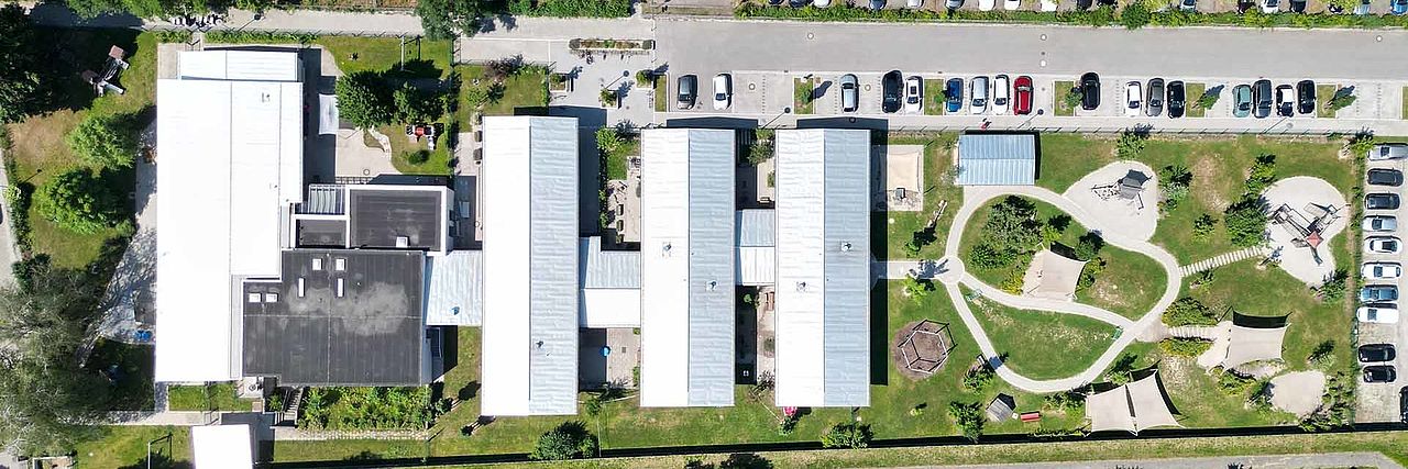 BRK-Kindergarten Marienhöhe in Simbach am Inn, Luftbild