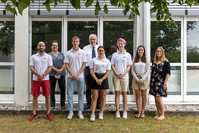 Das Team des BRK wirbt um die Fördermitgliedschaft